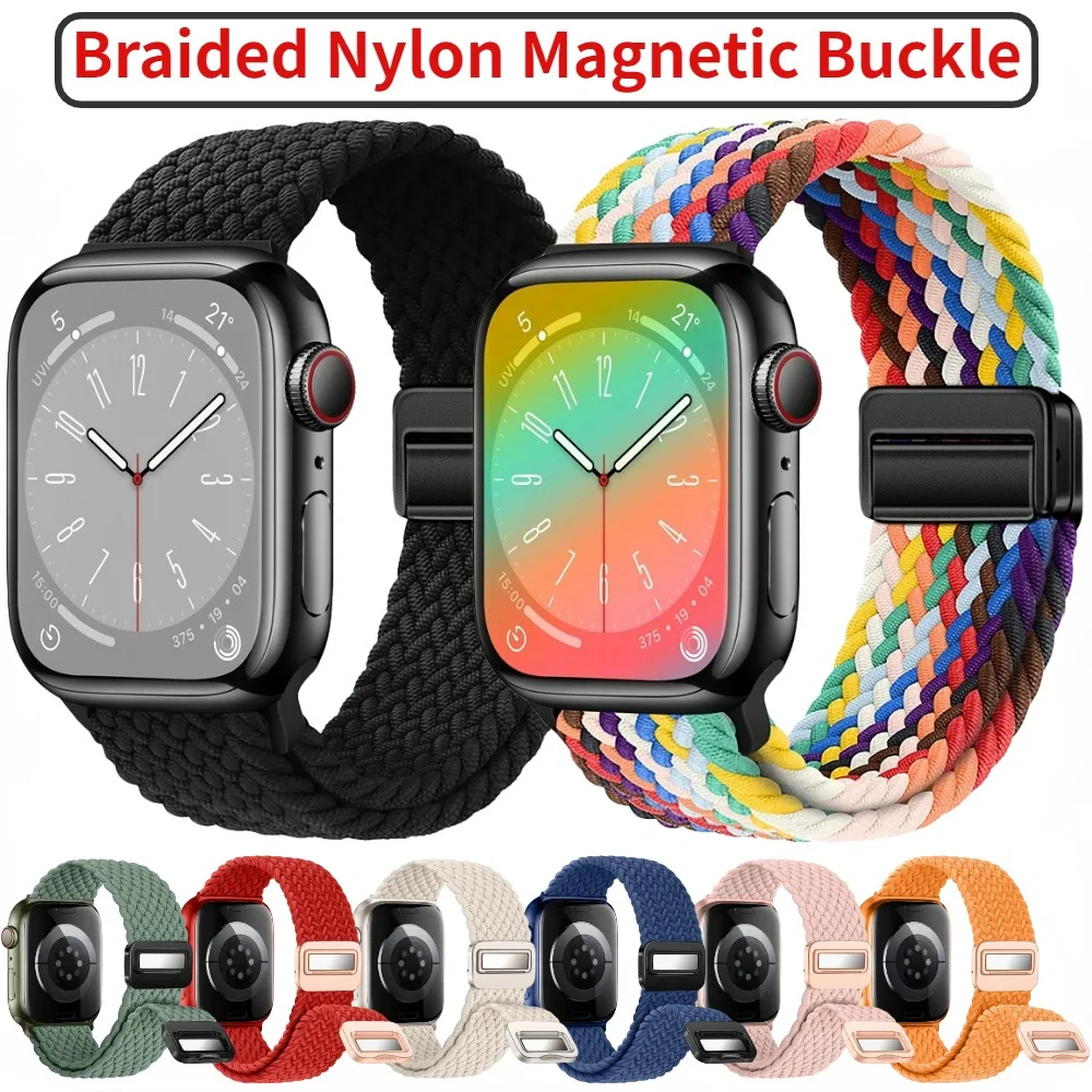 Nylon Loop Strap for Apple Watch Band 44mm 45mm 46mm 42mm 40mm 41mm 38mm Bracelet for iWatch Series 10 9 8 7 6 5 SE Ultra 2 49mm
Nylon Loop Strap for Apple Watch Band 44mm 45mm 46mm 42mm 40mm 41mm 38mm Bracelet for iWatch Series 10 9 8 7 6 5 SE Ultra 2 49mm