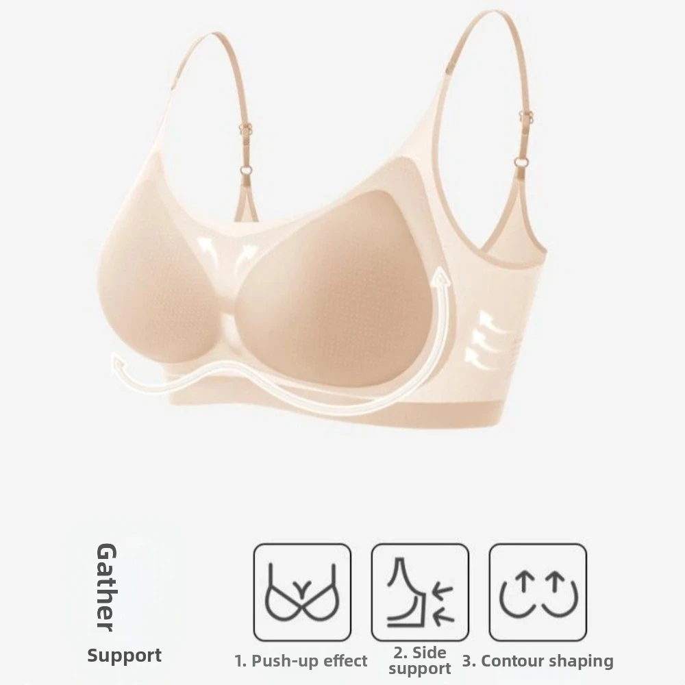 Thin Ice Silk Wireless V Bra Traceless Shockproof Seamless Bras Gathered Breasts Lingerie Brassiere for Women Girls Ladies
Thin Ice Silk Wireless V Bra Traceless Shockproof Seamless Bras Gathered Breasts Lingerie Brassiere for Women Girls Ladies