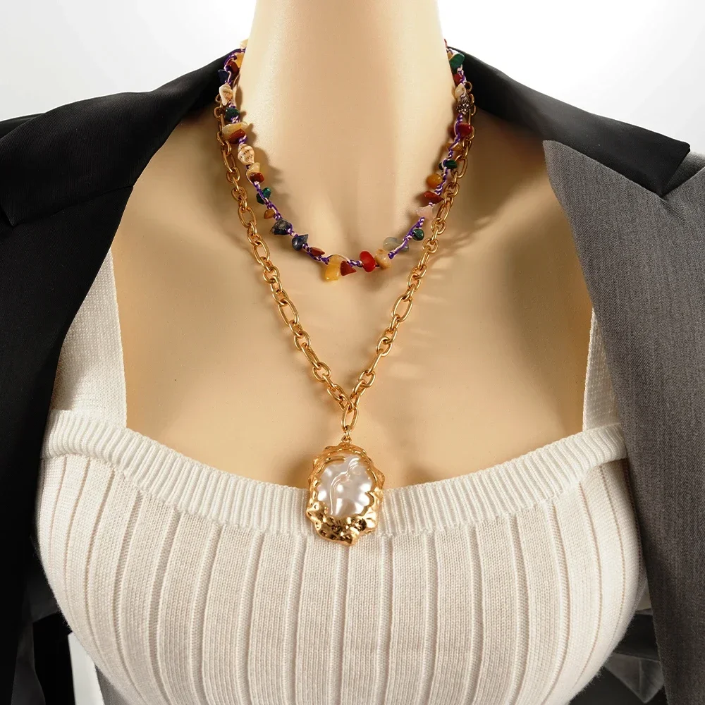 Fashion Jewelry Necklace Irregular Pendant Christmas and Valentine's Day Gift Necklace Friendship Accessories Double Layered
Fashion Jewelry Necklace Irregular Pendant Christmas and Valentine's Day Gift Necklace Friendship Accessories Double Layered