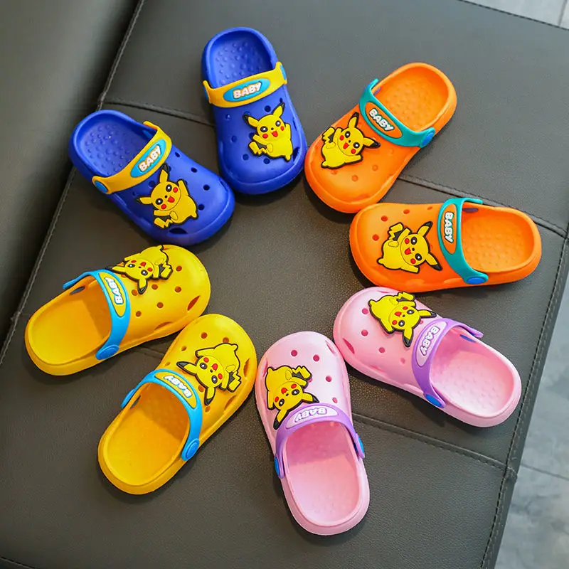 MINISO Boys' Slippers Summer Anti Slip Hole Shoes Beach Thick Soft Sole Cartoon Yellow Pink Sandals PVC Good Quality Size 22-33
MINISO Boys' Slippers Summer Anti Slip Hole Shoes Beach Thick Soft Sole Cartoon Yellow Pink Sandals PVC Good Quality Size 22-33