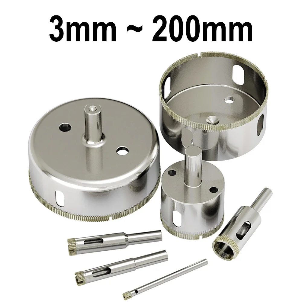 3mm-200mm Diamond Coated Glass Hole Saw Drill Bits for Ceramic Tile Marble Rock Porcelain Bottles Pots Brick
3mm-200mm Diamond Coated Glass Hole Saw Drill Bits for Ceramic Tile Marble Rock Porcelain Bottles Pots Brick