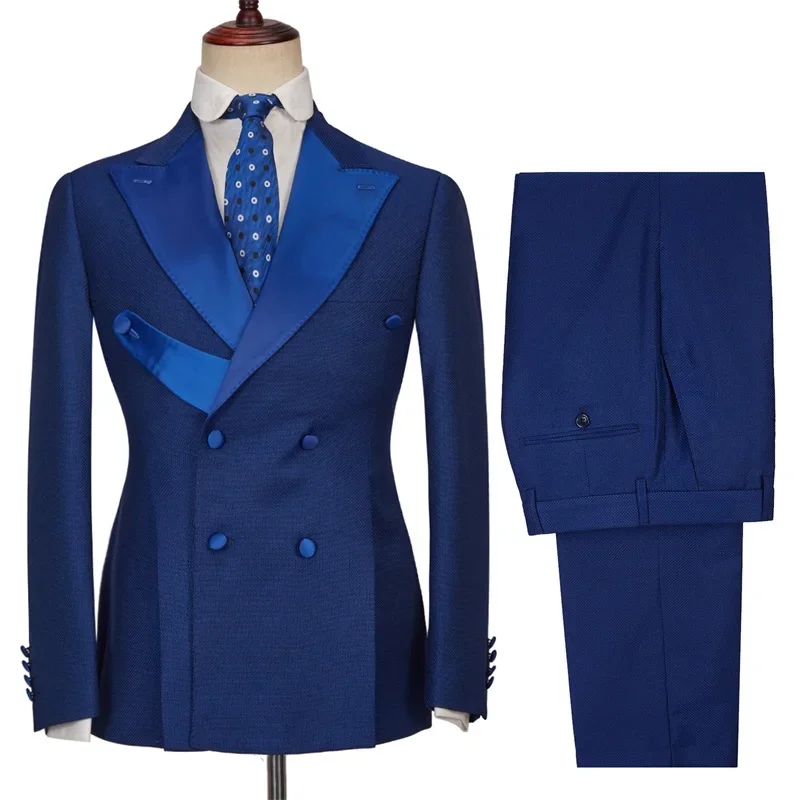 Men's Slim Fit Formal Suits Double Breasted Two Piece Customized Male Sets Ball Jackets with Pants Fashion Wedding Party Tuxedo
Men's Slim Fit Formal Suits Double Breasted Two Piece Customized Male Sets Ball Jackets with Pants Fashion Wedding Party Tuxedo