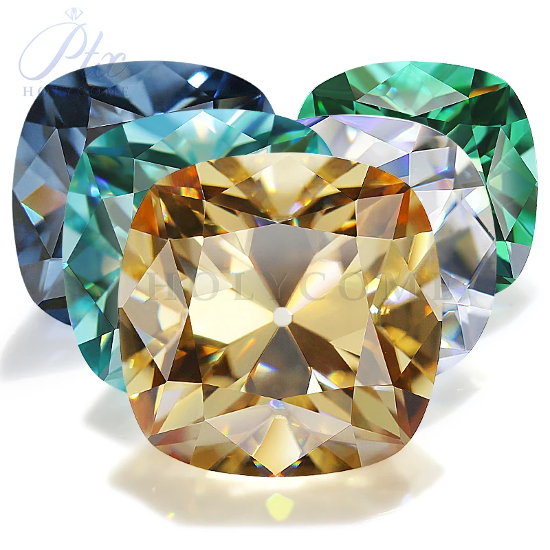 PTX Holycome Muticolor Moissanite Stone Brilliant Cushion VVS1 Loose Lab Grown Diamond with GRA Certificate Gemstones Wholesale
PTX Holycome Muticolor Moissanite Stone Brilliant Cushion VVS1 Loose Lab Grown Diamond with GRA Certificate Gemstones Wholesale