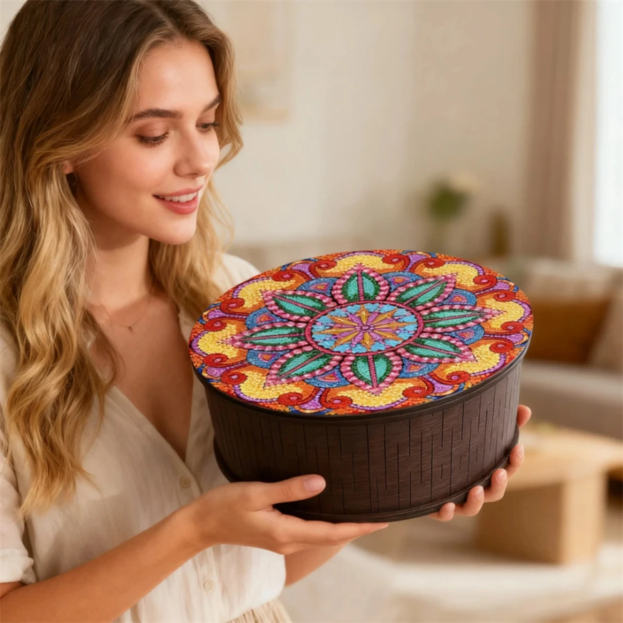 Mandala DIY Diamond Painting Jewelry Box Mandala Diamond Mosaic Embroidery DIY Jewelry Storage Box Flower Bird for Adults Kit
Mandala DIY Diamond Painting Jewelry Box Mandala Diamond Mosaic Embroidery DIY Jewelry Storage Box Flower Bird for Adults Kit