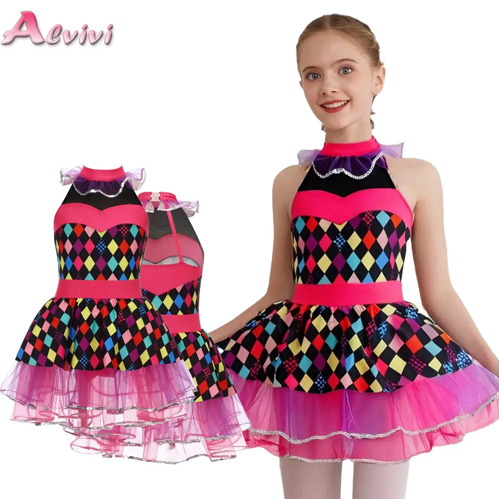 Girls Patchwork Ballet Tutu Dress Kids Halloween Dance Stage Performance Costume Teens Circus Clown Cosplay Themed Party Clothes
Girls Patchwork Ballet Tutu Dress Kids Halloween Dance Stage Performance Costume Teens Circus Clown Cosplay Themed Party Clothes