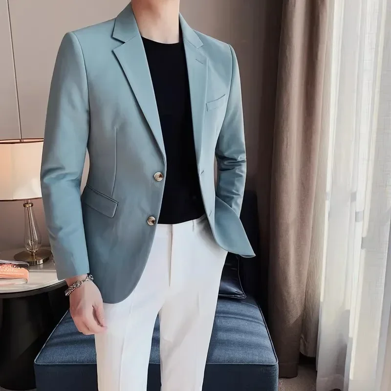 Single Breasted Suit Jacket for Men's Business No Iron Slim Fit Casual Solid Color Jacket
Single Breasted Suit Jacket for Men's Business No Iron Slim Fit Casual Solid Color Jacket