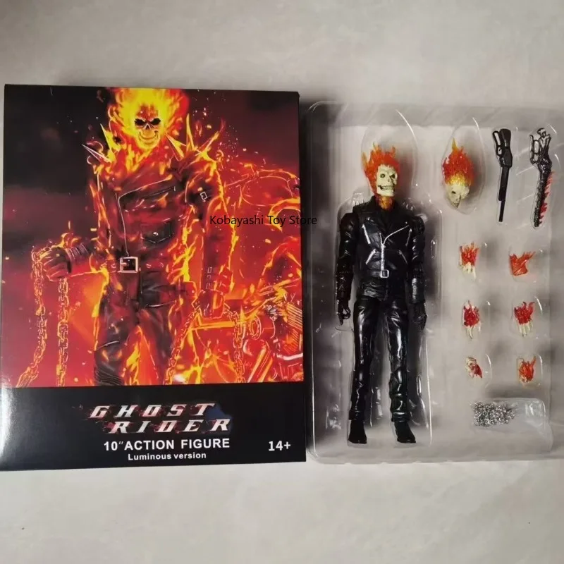 10 Inch Ghost Rider Action Figure Head Swap Nicolas Cage Skull Light Up Movable Model
10 Inch Ghost Rider Action Figure Head Swap Nicolas Cage Skull Light Up Movable Model