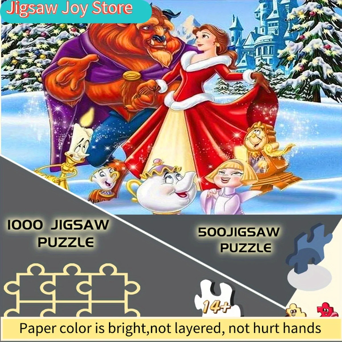 Disney/Disney , Paper Puzzle, DIY Puzzle, Beauty and Beast Christmas Snowy Landscape Romantic Warm Suitable for Puzzles, Home
Disney/Disney , Paper Puzzle, DIY Puzzle, Beauty and Beast Christmas Snowy Landscape Romantic Warm Suitable for Puzzles, Home
