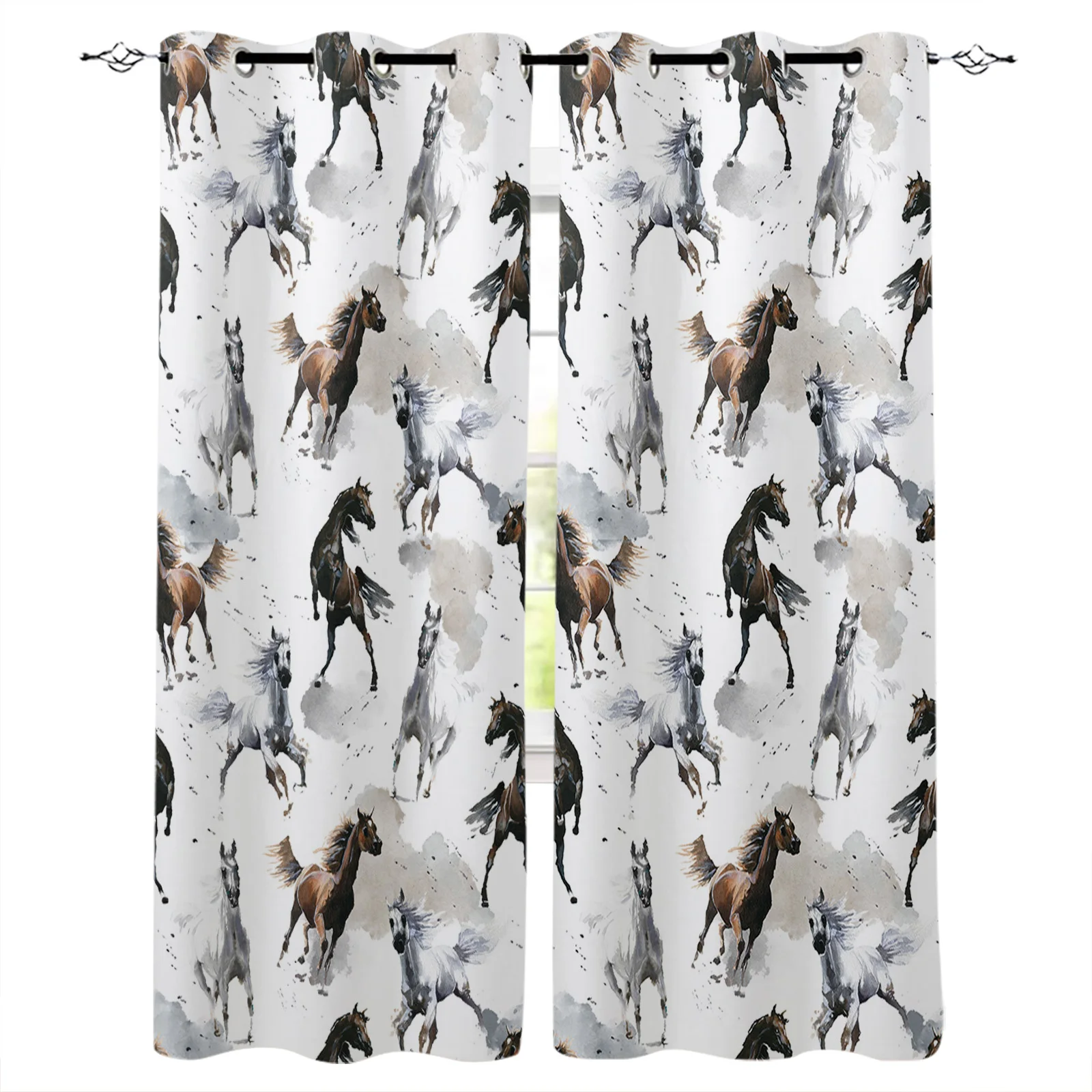 Horse Watercolor Chinese Style Curtains For Bedroom Curtains For Living Room Curtains For Living Room Luxury European
Horse Watercolor Chinese Style Curtains For Bedroom Curtains For Living Room Curtains For Living Room Luxury European