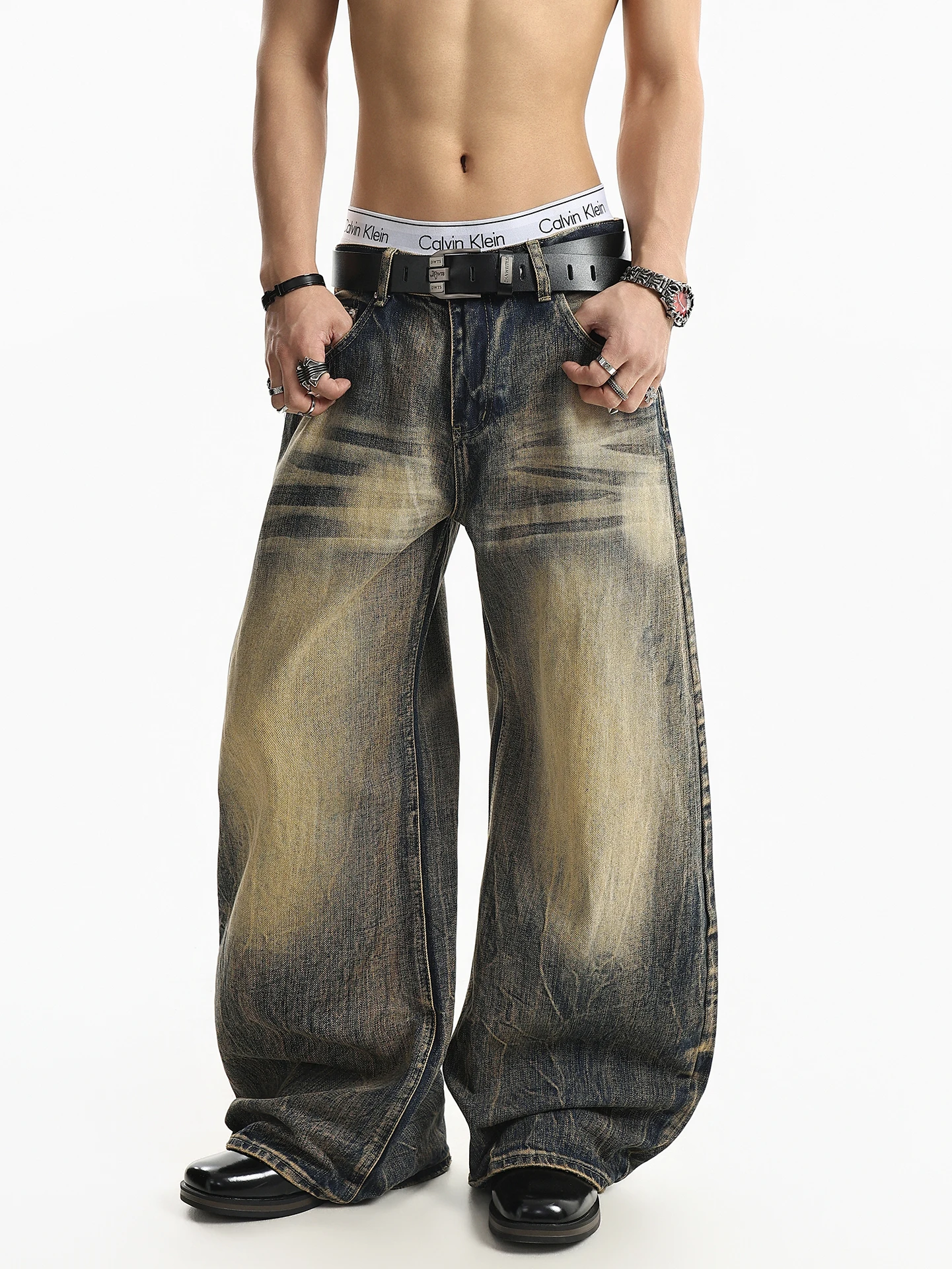 Washed Distressed Wide Leg Men's Jeans Loose Fit Summer Casual Straight Cut American High Street Style Tagkita Brand
Washed Distressed Wide Leg Men's Jeans Loose Fit Summer Casual Straight Cut American High Street Style Tagkita Brand