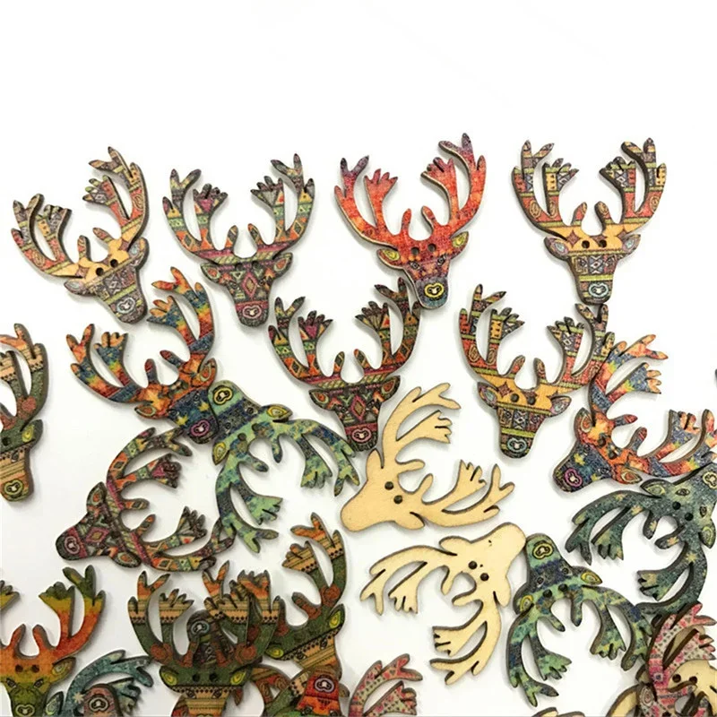 50PCS 30MM Mixed Retro Deer Head 2Hole Wooden Buttons for Clothing Crafts DIY Scrapbooking Home Decoration Sewing Accessories
50PCS 30MM Mixed Retro Deer Head 2Hole Wooden Buttons for Clothing Crafts DIY Scrapbooking Home Decoration Sewing Accessories
