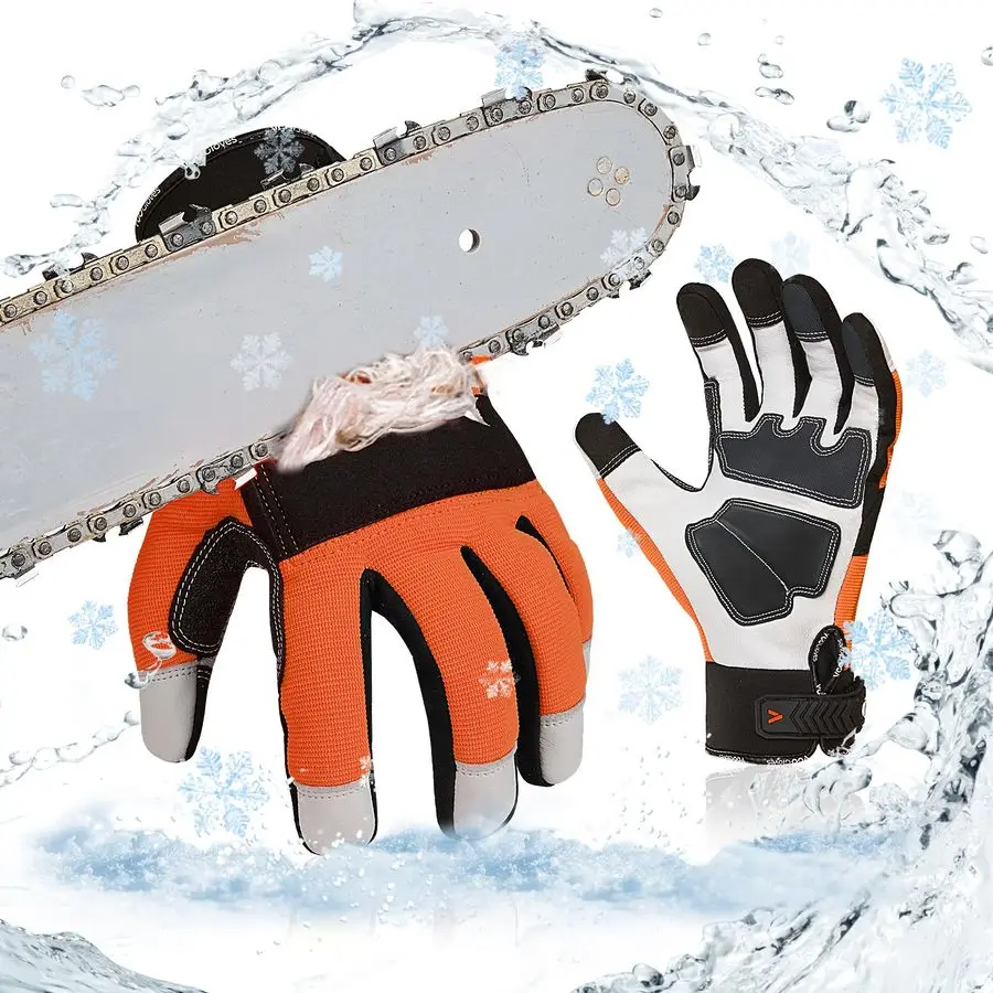 1Pair 0 32F Chainsaw Gloves, 12Layer Chainsaw Protection on Left Hand Back, Safety leather Work Gloves, Mechanic GlovesSize L, L
1Pair 0 32F Chainsaw Gloves, 12Layer Chainsaw Protection on Left Hand Back, Safety leather Work Gloves, Mechanic GlovesSize L, L