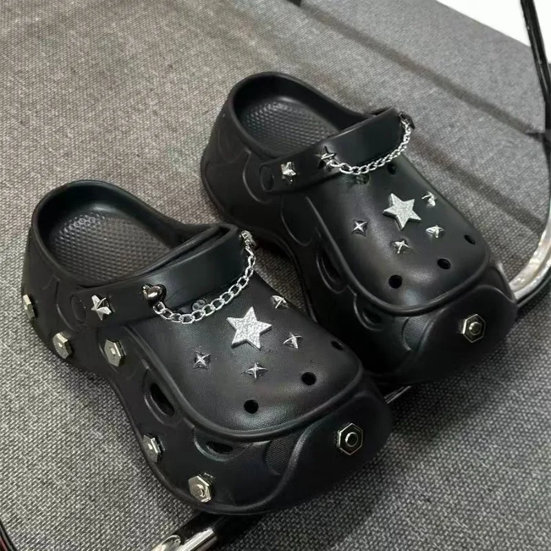 Women's Sandals Fashion Platform Slippers Punk Style Women's Shoes Height Increase By 7cm Thick Bottom EVA Non Slip Slippers
Women's Sandals Fashion Platform Slippers Punk Style Women's Shoes Height Increase By 7cm Thick Bottom EVA Non Slip Slippers