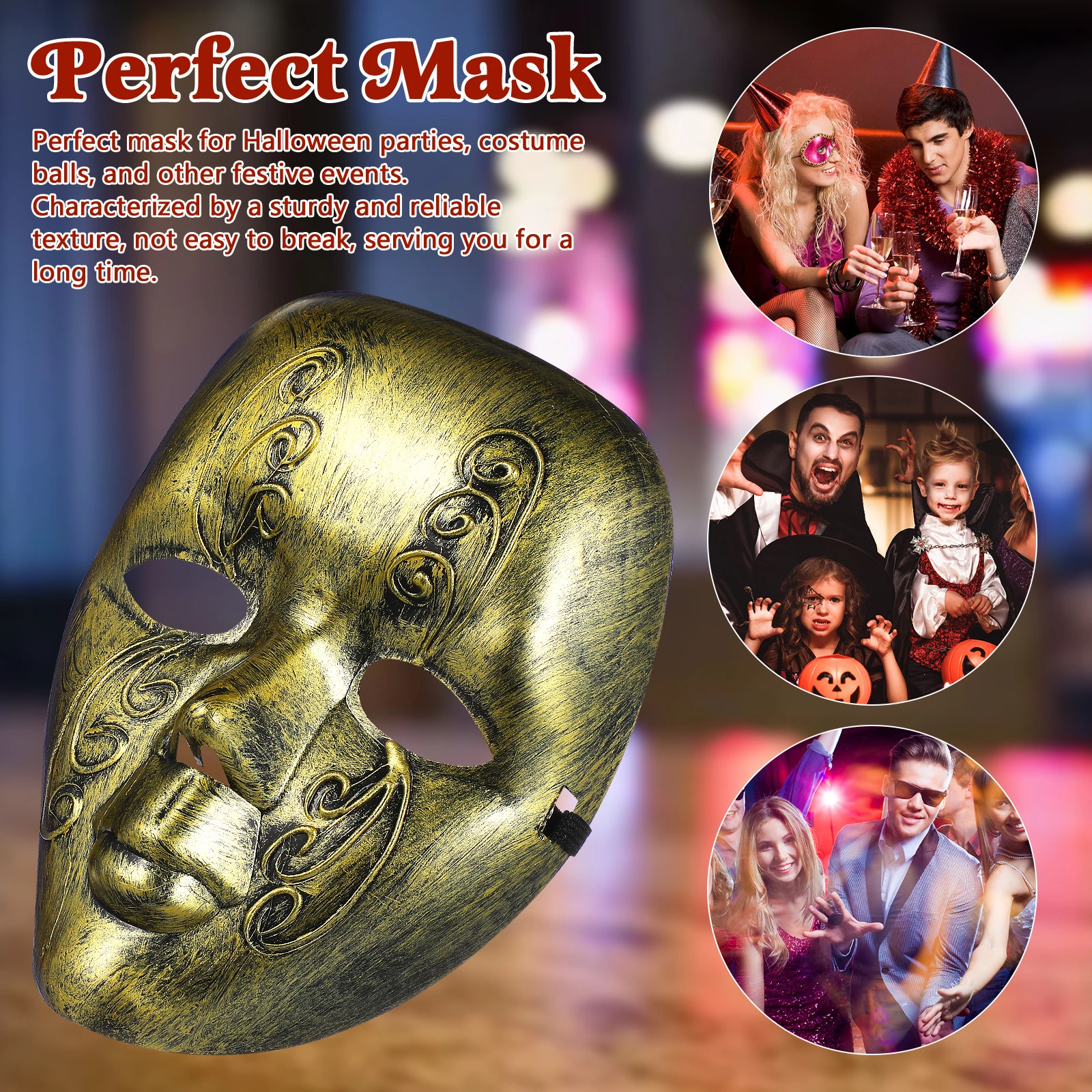 Antique Full Face Mask Halloween Decor Venetian Costume Masquerade Inflatable Party Favor Plastic Elegant Party Plastic Venetian
Antique Full Face Mask Halloween Decor Venetian Costume Masquerade Inflatable Party Favor Plastic Elegant Party Plastic Venetian