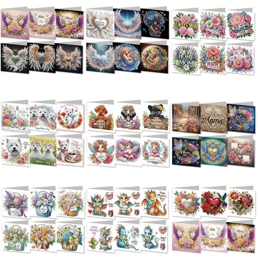1pc/9pcs DIY Mother's Day Diamond Painting Card Kit Mother's Day Gift Rose Basket Dog Heart Design Diamond Art Mosaic Postcard
1pc/9pcs DIY Mother's Day Diamond Painting Card Kit Mother's Day Gift Rose Basket Dog Heart Design Diamond Art Mosaic Postcard