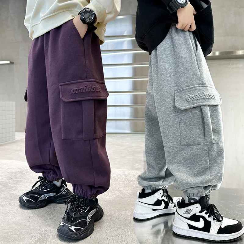 Hot Sale Kids Spring Autumn Knitted Cotton Sports Pants with Pocket For Tweens Boys Loose Casual Trousers Children Sweatpants
Hot Sale Kids Spring Autumn Knitted Cotton Sports Pants with Pocket For Tweens Boys Loose Casual Trousers Children Sweatpants
