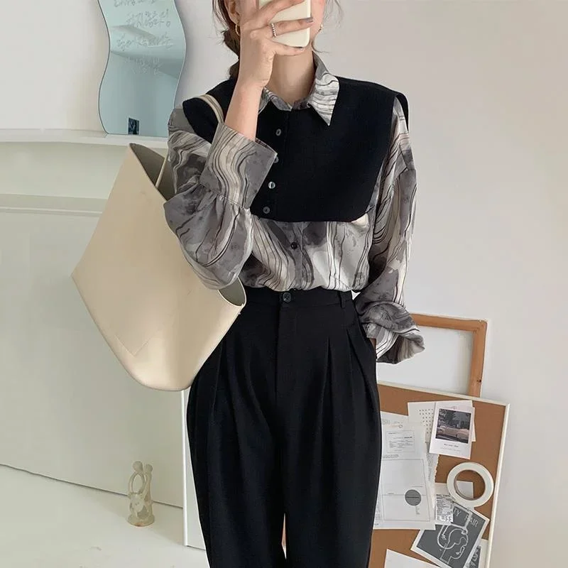 Printed Shirt Shawl High Waist Straight Casual Blusas Clothes for Women Tops Shirts Blouses
Printed Shirt Shawl High Waist Straight Casual Blusas Clothes for Women Tops Shirts Blouses