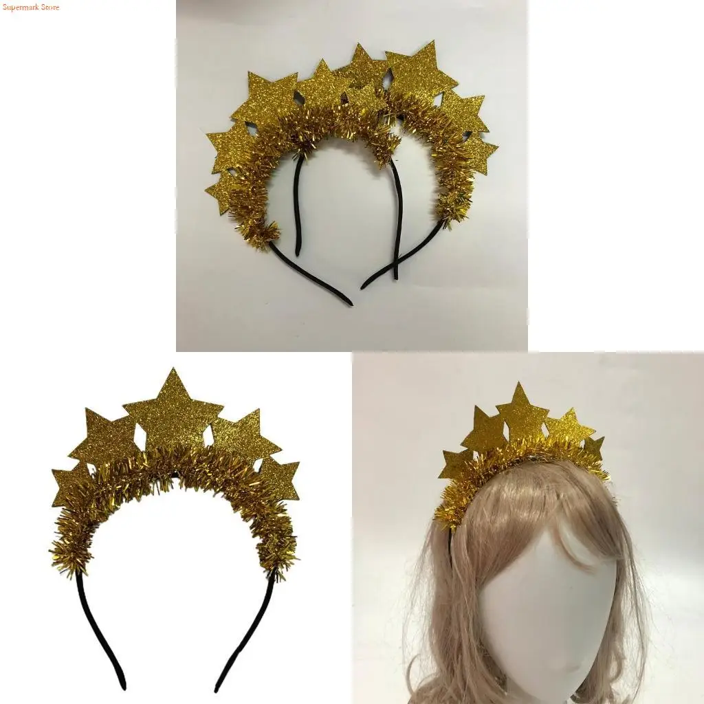 Q5WE повязка на голову с рождественскими звездами, новинка, повязка для волос с блестками и мишурой для креативной фотосессии
Q5WE повязка на голову с рождественскими звездами, новинка, повязка для волос с блестками и мишурой для креативной фотосессии
