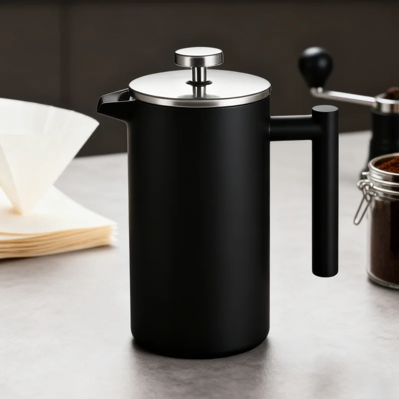 1pc 1000ml Stainless Steel Manual French Press Coffee Maker- Large Capacity Espresso& Cold Brew Pot, Coffee Enthusiasts
1pc 1000ml Stainless Steel Manual French Press Coffee Maker- Large Capacity Espresso& Cold Brew Pot, Coffee Enthusiasts