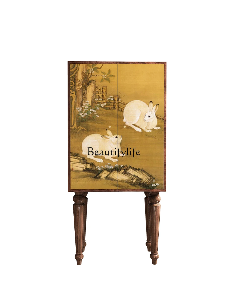 New Chinese-style solid wood chest cabinet integrated entrance free installation of high-footed storage cabinet
New Chinese-style solid wood chest cabinet integrated entrance free installation of high-footed storage cabinet