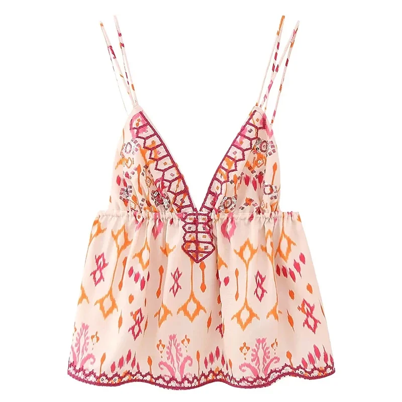 Summer HolidaySleeveless Vest Sequin Embroidery Embellished Top French Casual Vacation Off Shoulder Sexy Backless Vest Suspender
Summer HolidaySleeveless Vest Sequin Embroidery Embellished Top French Casual Vacation Off Shoulder Sexy Backless Vest Suspender