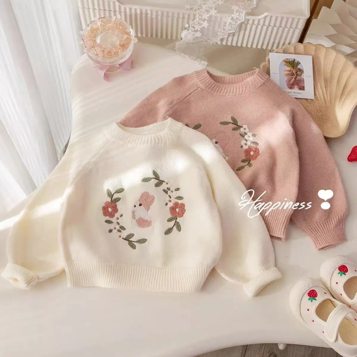 Girls Cute Bunny Embroidered jumper Spring and Autumn 2026 New Sweet Hundred With Pullover Knit Sweater Female Baby Autumn Tops
Girls Cute Bunny Embroidered jumper Spring and Autumn 2026 New Sweet Hundred With Pullover Knit Sweater Female Baby Autumn Tops