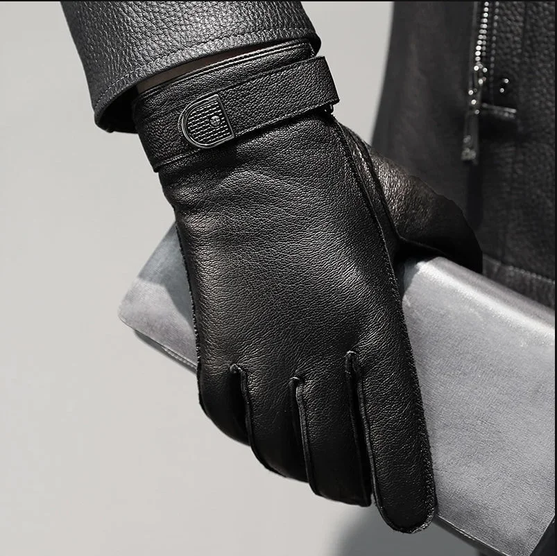 Winter Gloves Men Genuine Leather Gloves Touch Screen Black Real Sheepskin Plush And Thicken Lining Warm Driving Gloves
Winter Gloves Men Genuine Leather Gloves Touch Screen Black Real Sheepskin Plush And Thicken Lining Warm Driving Gloves