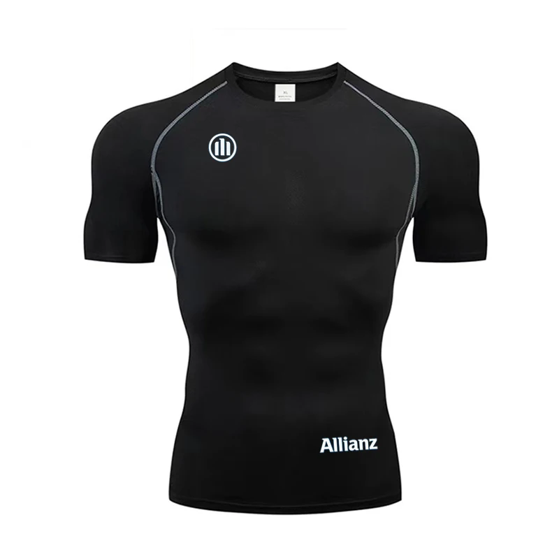 Allianz logo Men's Running Compression Tshirts Quick Dry Soccer Jersey Fitness Tight Sportswear Gym Sport Short Sleeve Shirt Br
Allianz logo Men's Running Compression Tshirts Quick Dry Soccer Jersey Fitness Tight Sportswear Gym Sport Short Sleeve Shirt Br