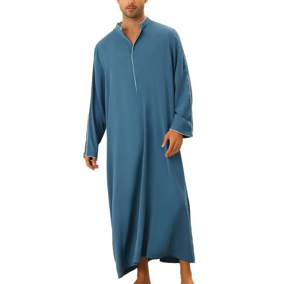 Simple Casual Long Robe Shirt Arab Men's Clothing Muslim Nine Sleeve Length Unisex Inner Wear Non-deformable Summer Fashion
Simple Casual Long Robe Shirt Arab Men's Clothing Muslim Nine Sleeve Length Unisex Inner Wear Non-deformable Summer Fashion