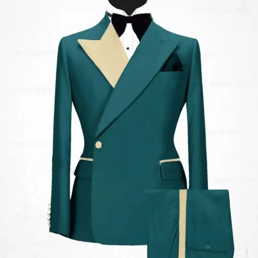 Men's Suits 2 Piece Chic Single Button Peak Lapel Men Clothing Slim Performance Dress Wedding Party Tuxedo (Blazer+Pants)
Men's Suits 2 Piece Chic Single Button Peak Lapel Men Clothing Slim Performance Dress Wedding Party Tuxedo (Blazer+Pants)