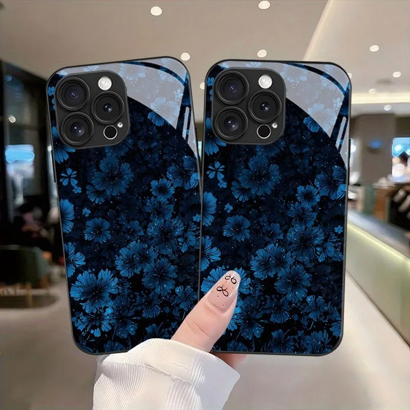 Deep Blue Floral Pattern Tempered Glass Phone Case For iPhone 17 Pro Max 16 15 14 13 12 11 Pro 17 Air 7 8 Plus XS X XR Cover
Deep Blue Floral Pattern Tempered Glass Phone Case For iPhone 17 Pro Max 16 15 14 13 12 11 Pro 17 Air 7 8 Plus XS X XR Cover