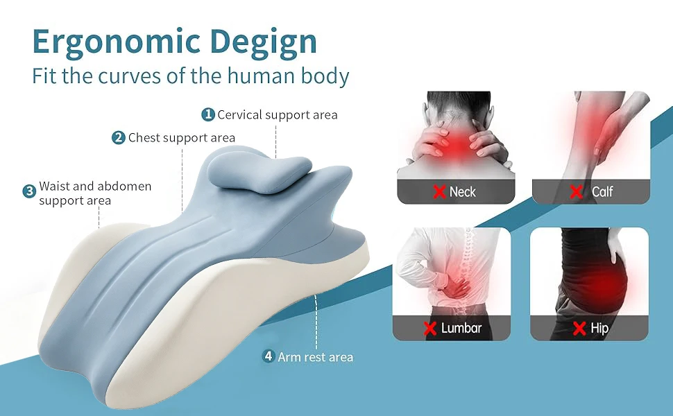 Adjustable Headrest Memory Foam Wedge Pillow for Adults, Back Support Cushion for Reading, Acid Reflux, Snoring & Leg Support
Adjustable Headrest Memory Foam Wedge Pillow for Adults, Back Support Cushion for Reading, Acid Reflux, Snoring & Leg Support