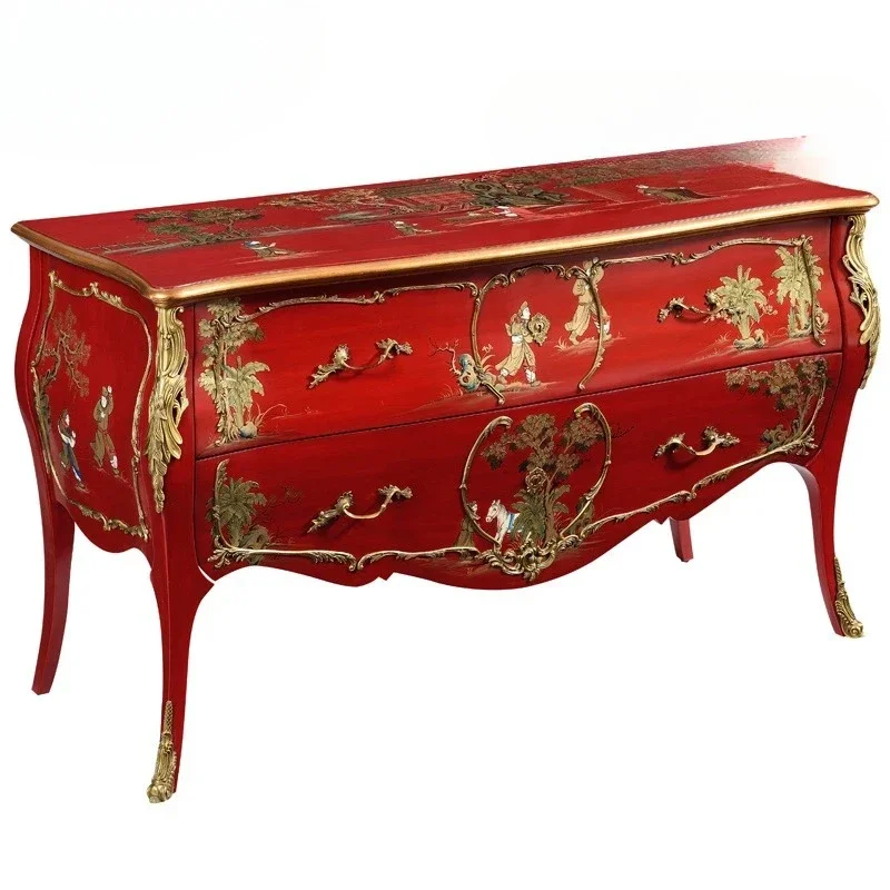 Italian solid wood entrance cabinet foyer hand-painted decorative cabinet
Italian solid wood entrance cabinet foyer hand-painted decorative cabinet