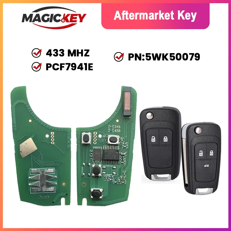 MAGICKEY Remote Flip Car Key 433MHz FCF7941E For Opel Vauxhall Corsa Tourer Cascade E Zafira Mokka Viva Astra J 5WK50079
MAGICKEY Remote Flip Car Key 433MHz FCF7941E For Opel Vauxhall Corsa Tourer Cascade E Zafira Mokka Viva Astra J 5WK50079