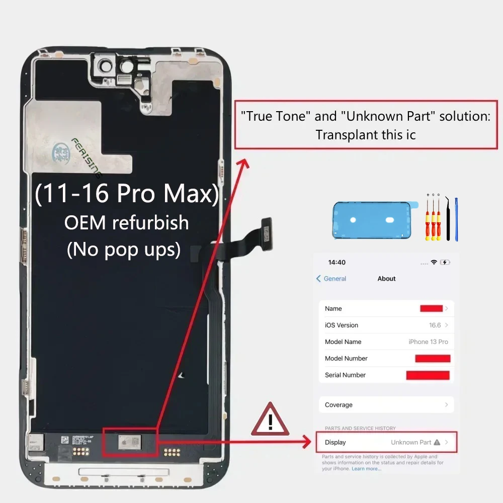 With diagnostic wiring(No pop ups) OEM 120Hz Amoled Screen For iPhone 11 13 14 15 Pro Max 16 Plus LCD Display Digitizer Assembly
With diagnostic wiring(No pop ups) OEM 120Hz Amoled Screen For iPhone 11 13 14 15 Pro Max 16 Plus LCD Display Digitizer Assembly