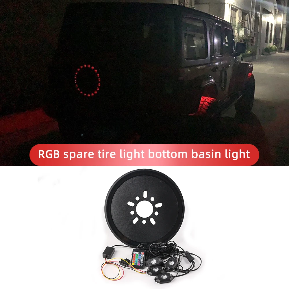 Стоп-сигнал запасного колеса, комплект RGB DRL LED третьего стоп-сигнала, светящаяся крышка колеса, подходит для аксессуаров JK2007-2017 гг.
Стоп-сигнал запасного колеса, комплект RGB DRL LED третьего стоп-сигнала, светящаяся крышка колеса, подходит для аксессуаров JK2007-2017 гг.