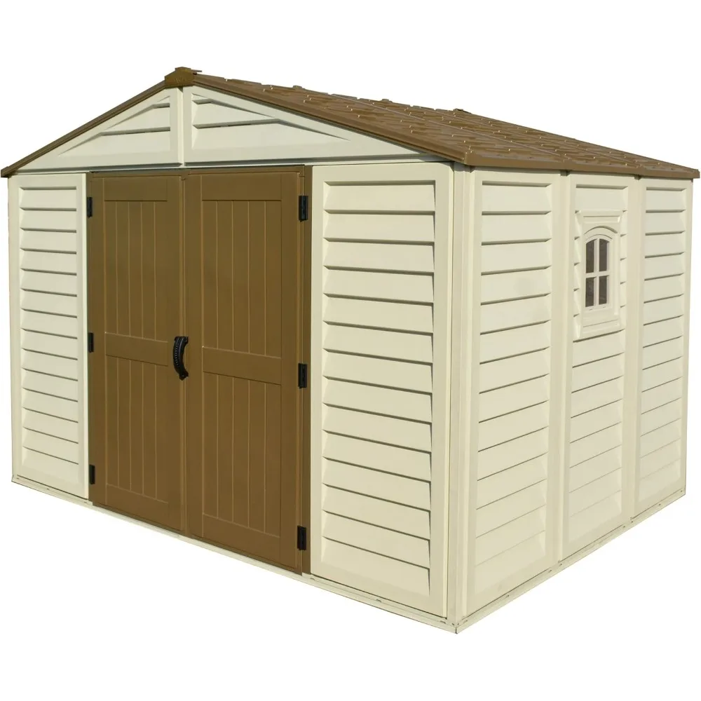 Duramax Woodbridge Plus 10.5 x 8 (8.02 m2) Plastic Garden Shed with 1 Fixed Window & Metal Foundation Kit, Strong Metal Roof Str
Duramax Woodbridge Plus 10.5 x 8 (8.02 m2) Plastic Garden Shed with 1 Fixed Window & Metal Foundation Kit, Strong Metal Roof Str