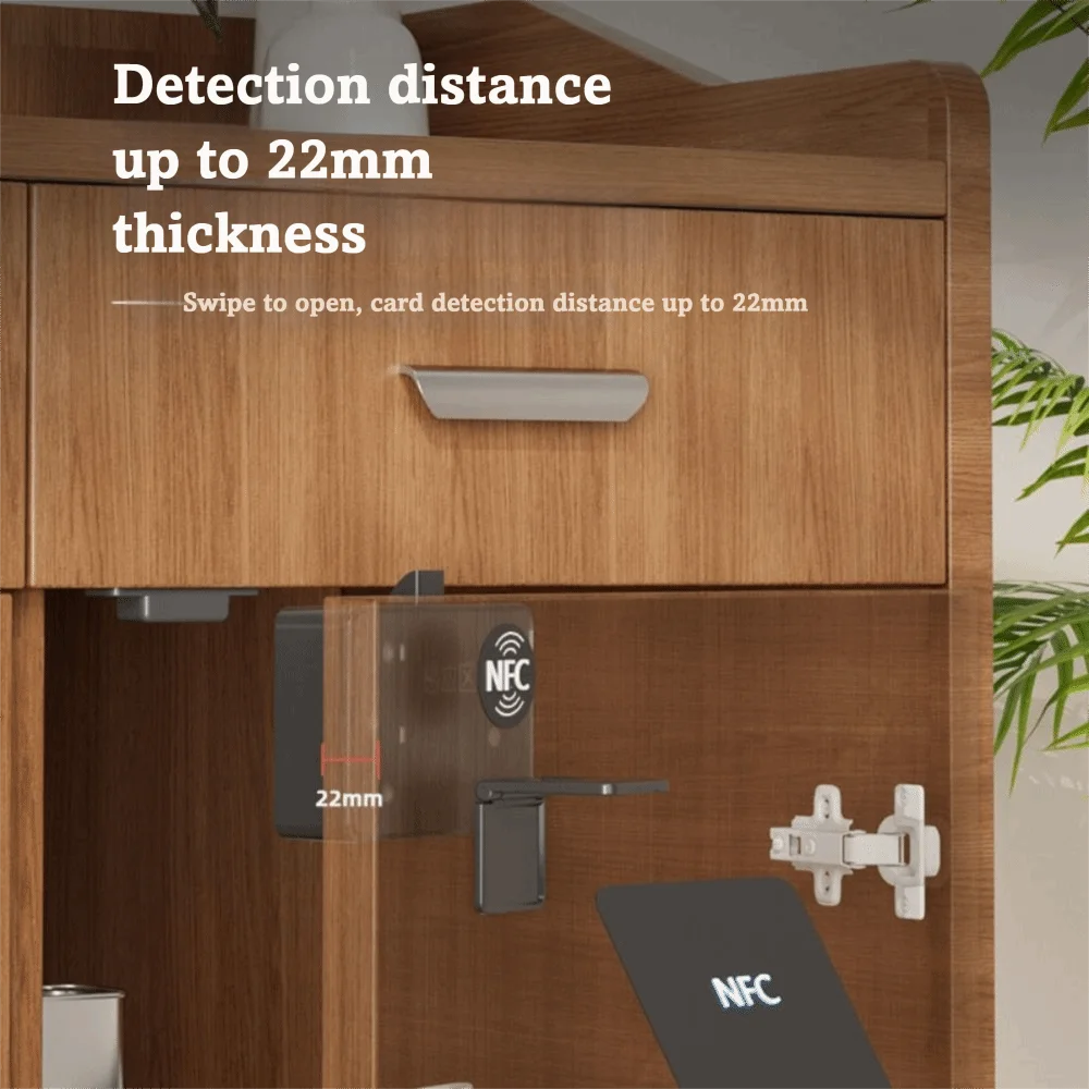NFC Unlock Smart Cabinet Lock Keyless Entry Long Battery Life Magnetic Sensing Lock No Drilling Required Invisible Design
NFC Unlock Smart Cabinet Lock Keyless Entry Long Battery Life Magnetic Sensing Lock No Drilling Required Invisible Design