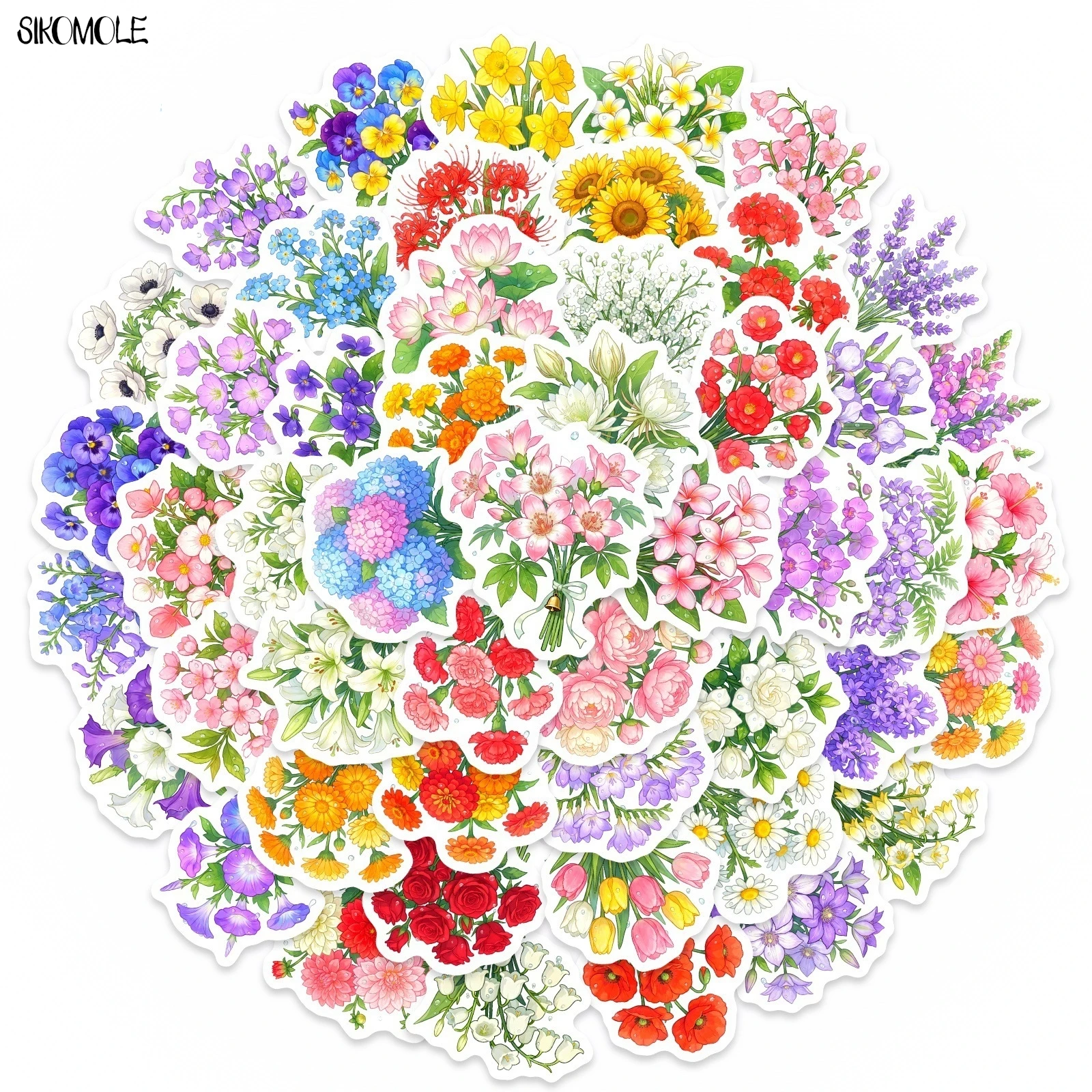 10/30/50PCS Cartoon Beautiful Bouquet Flower Stickers Book DIY Skateboard Guitar Luggage Suitcase Decoration Graffiti Sticker
10/30/50PCS Cartoon Beautiful Bouquet Flower Stickers Book DIY Skateboard Guitar Luggage Suitcase Decoration Graffiti Sticker