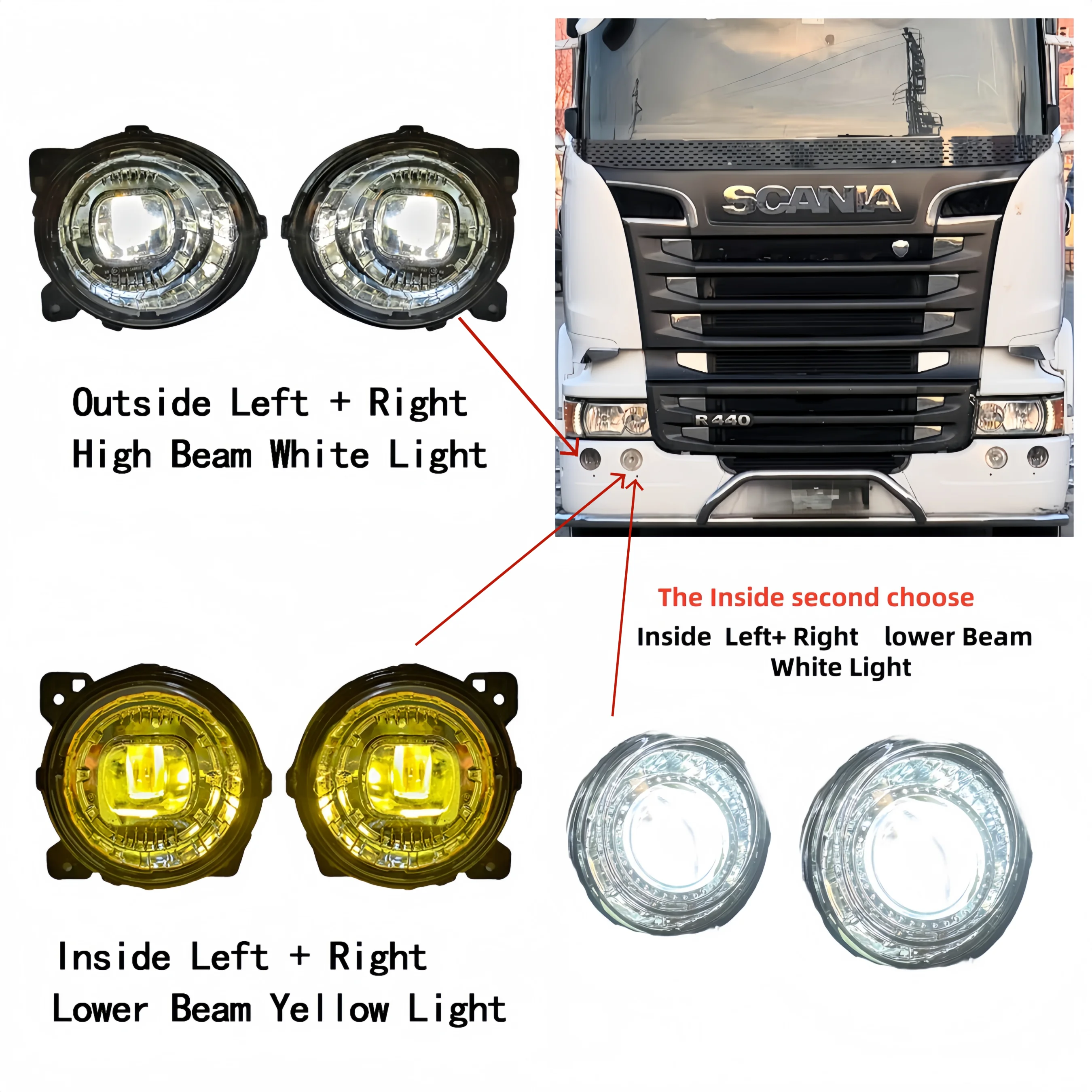 Set Of 2 Led Fog Lights For Scania Series P/G/R/T 2004+ Left & Ride Side E9
Set Of 2 Led Fog Lights For Scania Series P/G/R/T 2004+ Left & Ride Side E9