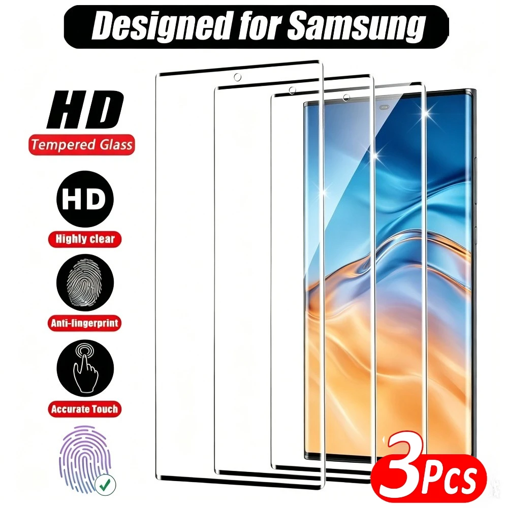 3Pcs Full Cover HD Tempered Glass for Samsung Galaxy S23 S24 S25 S26 Ultra S22 S21 Plus S25 S24 FE Anti-Shatter Screen Protector
3Pcs Full Cover HD Tempered Glass for Samsung Galaxy S23 S24 S25 S26 Ultra S22 S21 Plus S25 S24 FE Anti-Shatter Screen Protector
