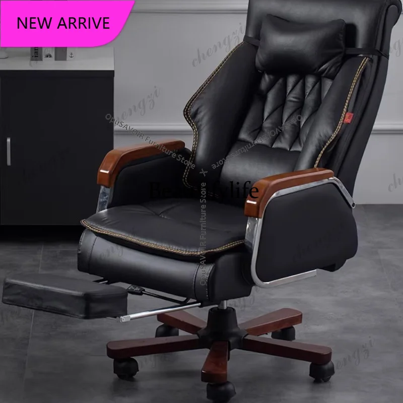 M132 Ergonomic Genuine Leather Office Chair - Massage Executive Desk Chair for Prolonged Sitting Comfort in Home and Business
M132 Ergonomic Genuine Leather Office Chair - Massage Executive Desk Chair for Prolonged Sitting Comfort in Home and Business