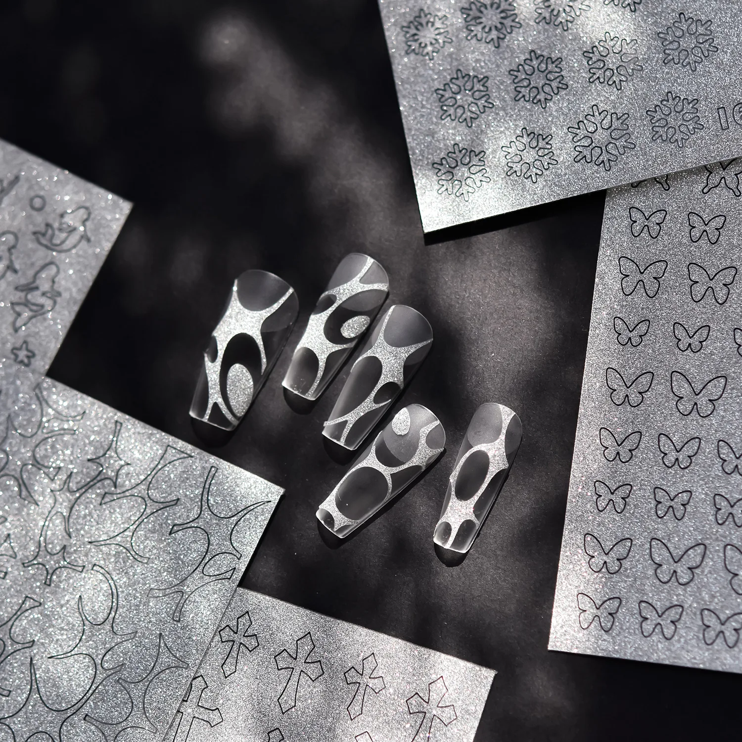 Hollow Template Stickers Nail Art Airbrush Sequin Arc Cross Irregular Figure Checkered Spray Paint Inkjet Decals Auxiliary Tools
Hollow Template Stickers Nail Art Airbrush Sequin Arc Cross Irregular Figure Checkered Spray Paint Inkjet Decals Auxiliary Tools