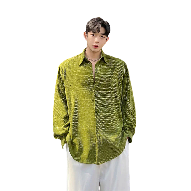 VERSMA Japanese Original Design DJ Nightclub Long Sleeve Shirts For Singers Stage Performance Costume Shirt Blouse With Sequins
VERSMA Japanese Original Design DJ Nightclub Long Sleeve Shirts For Singers Stage Performance Costume Shirt Blouse With Sequins