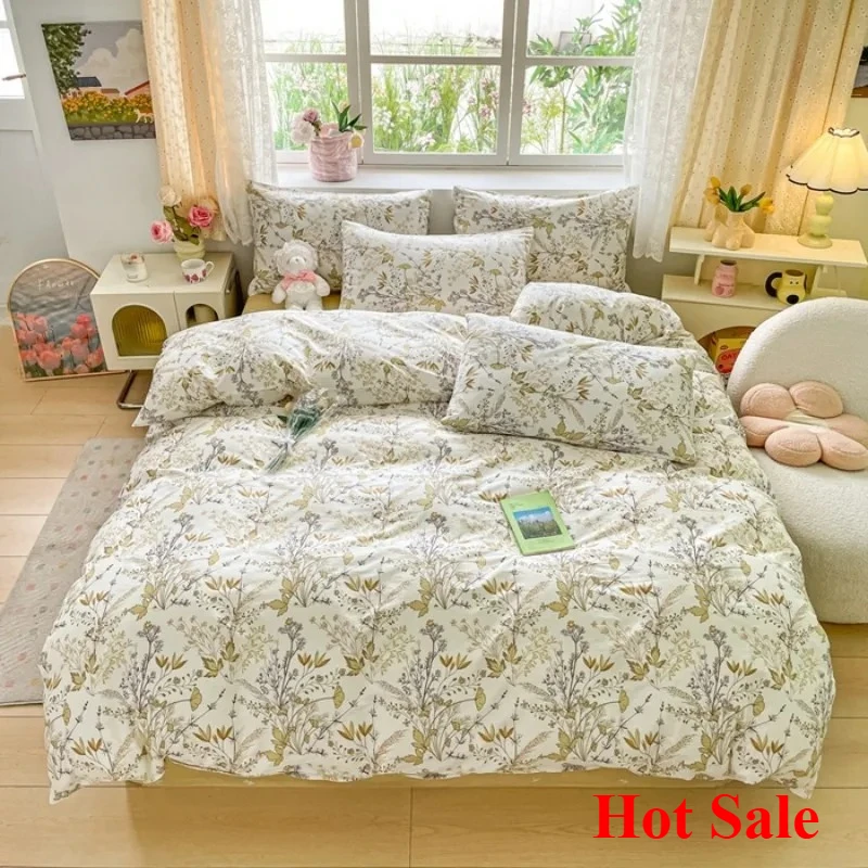 Hot Sale Cotton Duvet Cover Set with 2 Pillowcases 1 bed sheet - Elegant & Breathable Bedding Set,Fade-Resistant, Multiple Sizes
Hot Sale Cotton Duvet Cover Set with 2 Pillowcases 1 bed sheet - Elegant & Breathable Bedding Set,Fade-Resistant, Multiple Sizes