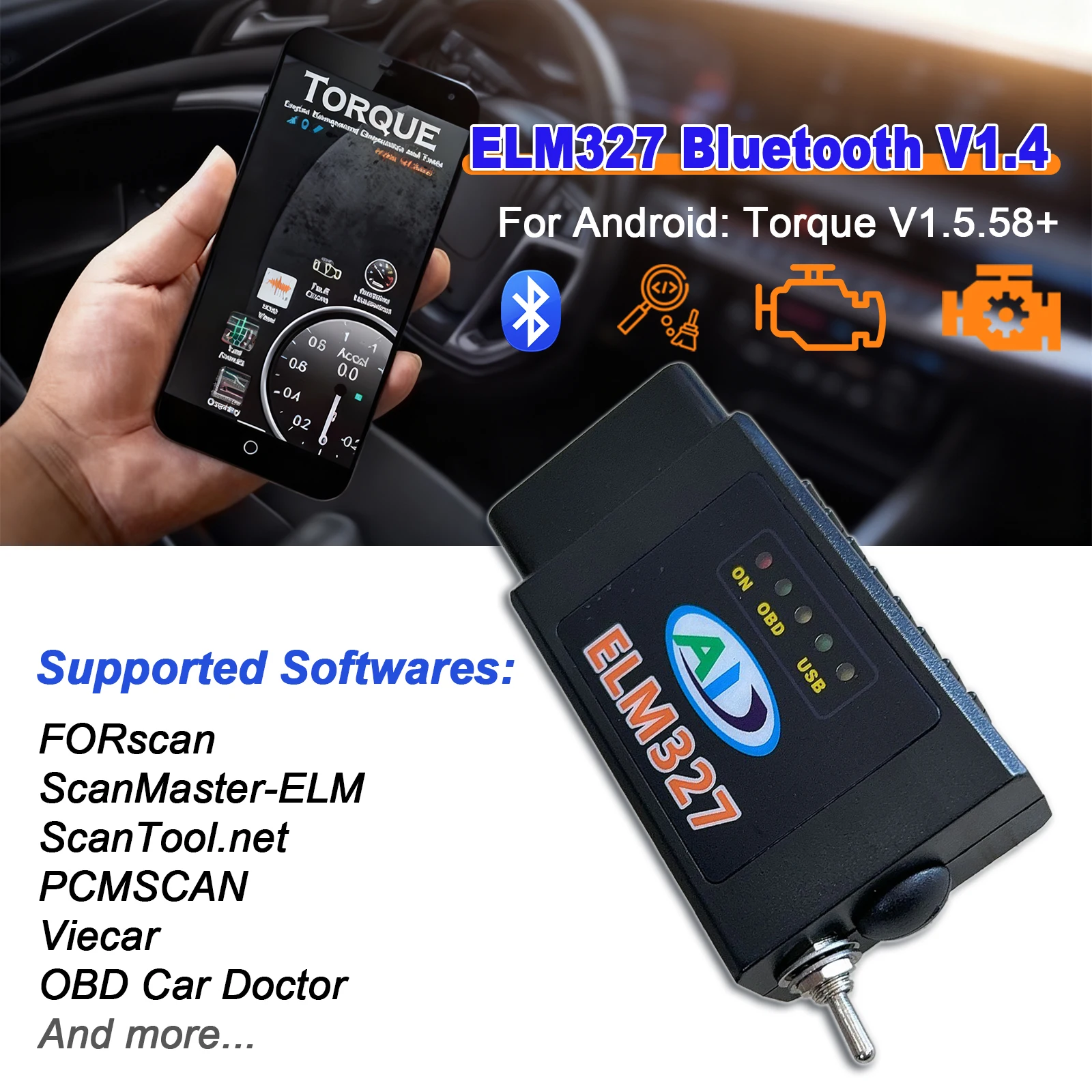ELM327 Bluetooth V1.4 для Ford FORScan FTDI FT232RL PIC18F25K80 с переключателем HS CAN/MS CAN ELM327 автоматический диагностический сканер
ELM327 Bluetooth V1.4 для Ford FORScan FTDI FT232RL PIC18F25K80 с переключателем HS CAN/MS CAN ELM327 автоматический диагностический сканер