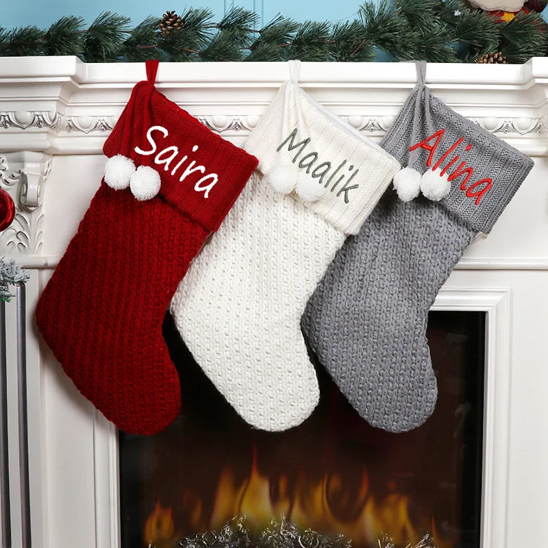 Personalized Name Christmas Stockings Monogrammed Christmas Decoration Socks Custom Embroidery Name Stocking Knit Christmas Gift
Personalized Name Christmas Stockings Monogrammed Christmas Decoration Socks Custom Embroidery Name Stocking Knit Christmas Gift