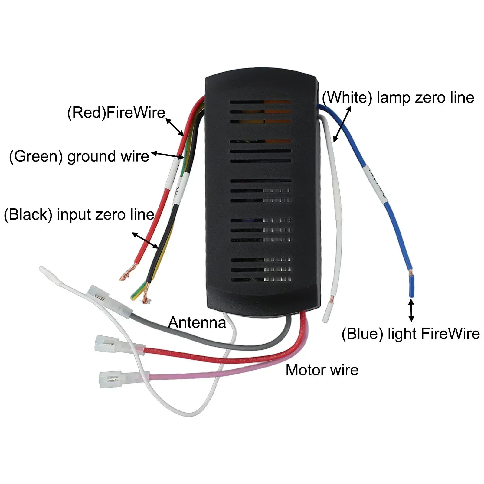 Ceiling Fan Light Control 6 Speed Fan Remote Living Room Bracket Included Long Control Distance Plastic PC Material