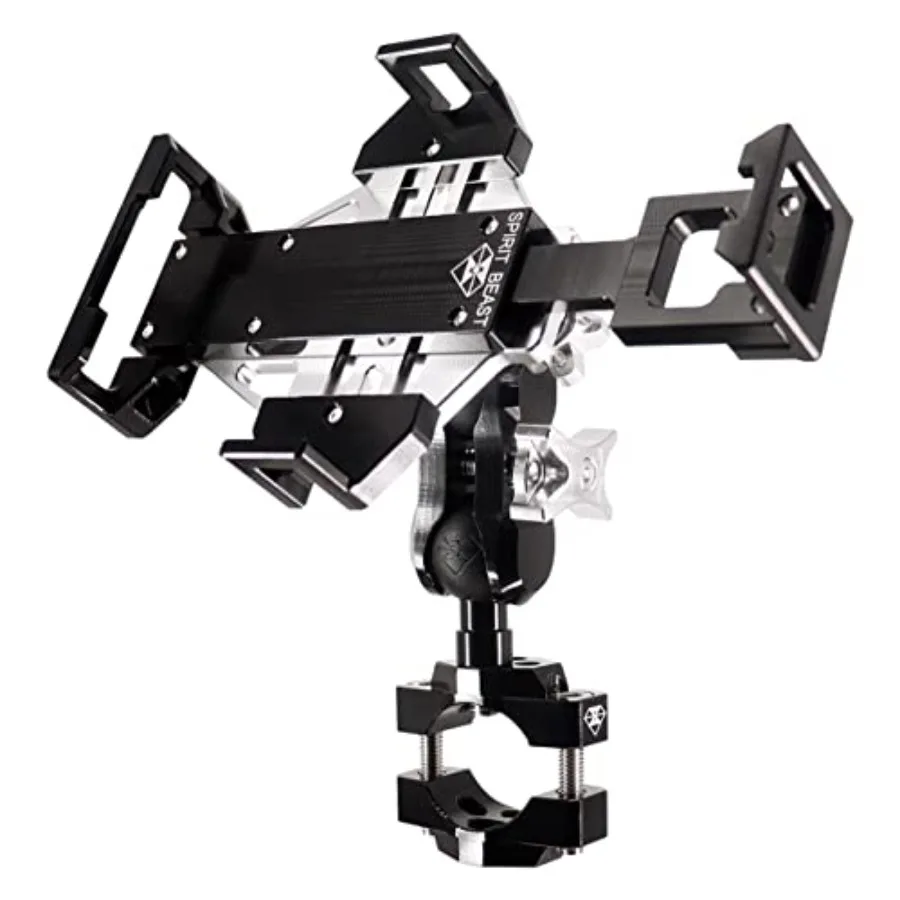 Rock Solid Metal Motorcycle Phone Mount Aluminum Cell Phone Holder for Secure and Anti-Theft Use on Harley Davidson and Most Mo
Rock Solid Metal Motorcycle Phone Mount Aluminum Cell Phone Holder for Secure and Anti-Theft Use on Harley Davidson and Most Mo