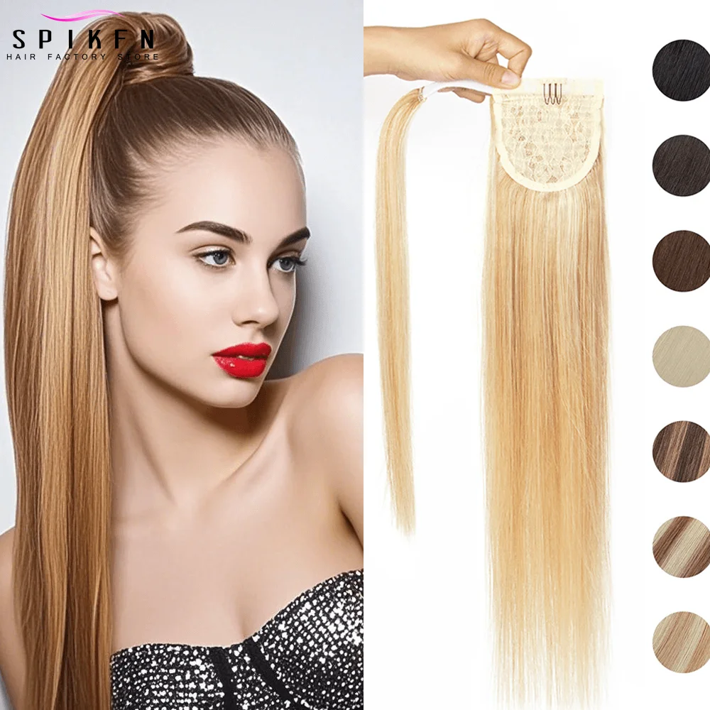 SPIKFN Human Hair Ponytail Extension Straight "14-22" Real Natural Brazilian Blonde Brown Remy Wrap Clip In Human Hair Extension
SPIKFN Human Hair Ponytail Extension Straight "14-22" Real Natural Brazilian Blonde Brown Remy Wrap Clip In Human Hair Extension